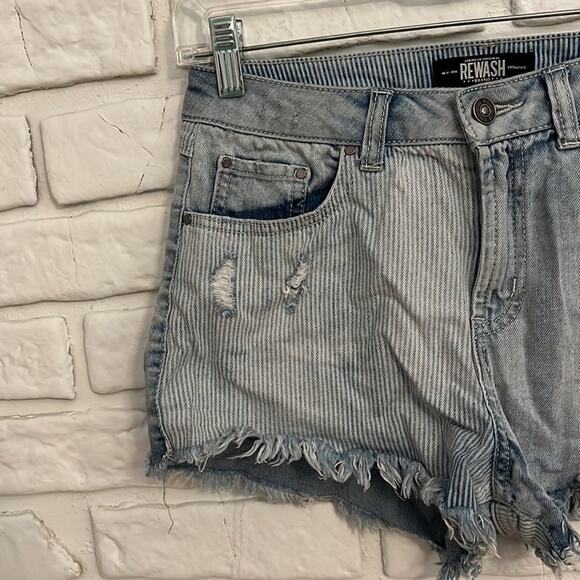Rewash distressed vertical stripe denim shorts size 7/28 - Picture 3 of 10